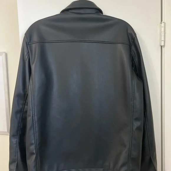 Zara Classic Black Leather Jacket - Picture 6 of 8